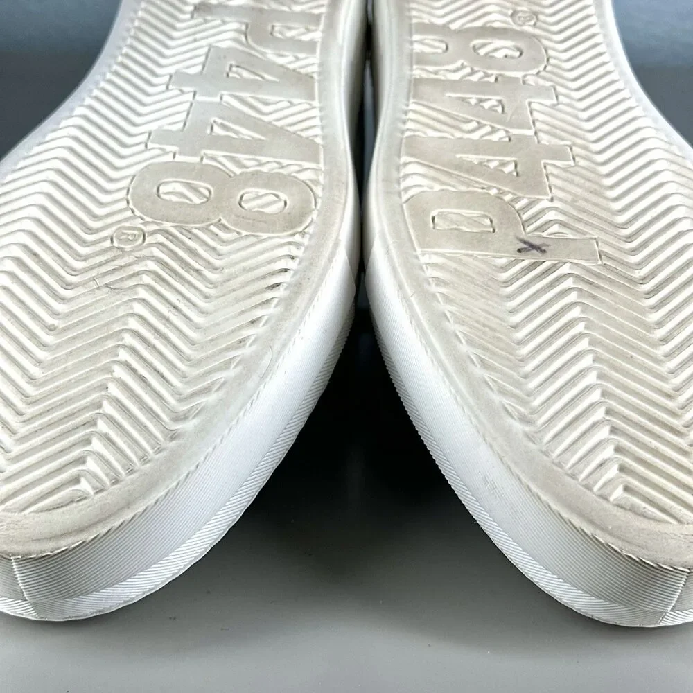 P448 Women Thea White Leather Grey Suede Sneakers Shoes Size 39 US 8.5 Italy - Picture 13 of 16